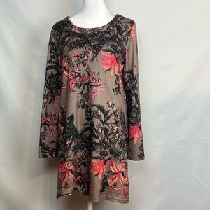Soggo Paris long sleeve floral print dress